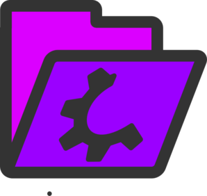 Open Violet Folder Clip Art